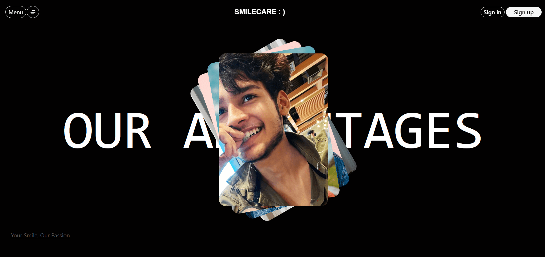 Smilecare dental clinic landing page